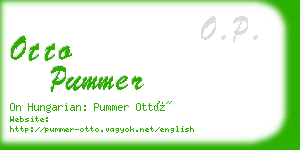otto pummer business card